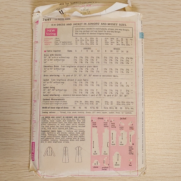 Vintage 1968 Simplicity Pattern Dress & Jacket - Picture 5 of 9